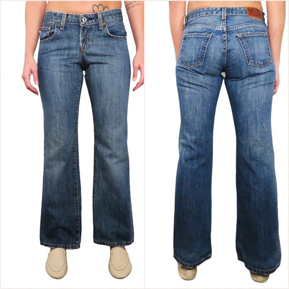 90s Vintage Ralph Lauren Jeans Dark Wash Boot Cut Retro Size 2 Waist 26" - Picture 9 of 9